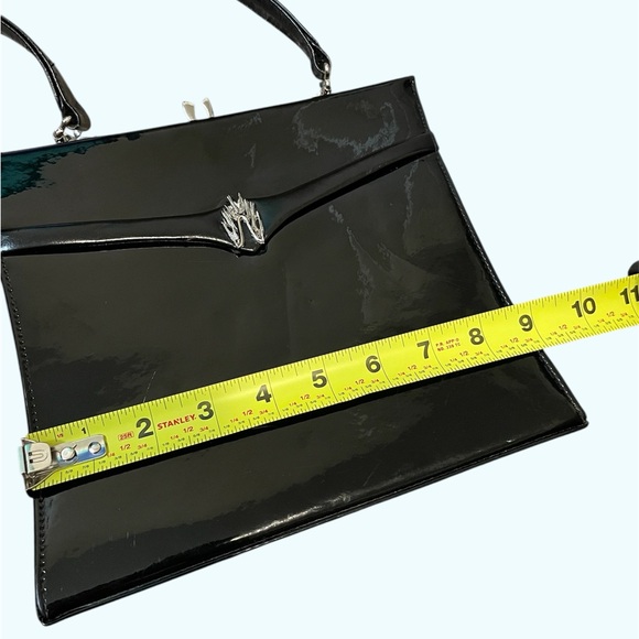 Vintage Exclusive Waldybag Patent Handbag w/ Coin Purse | Made in England - Picture 11 of 12